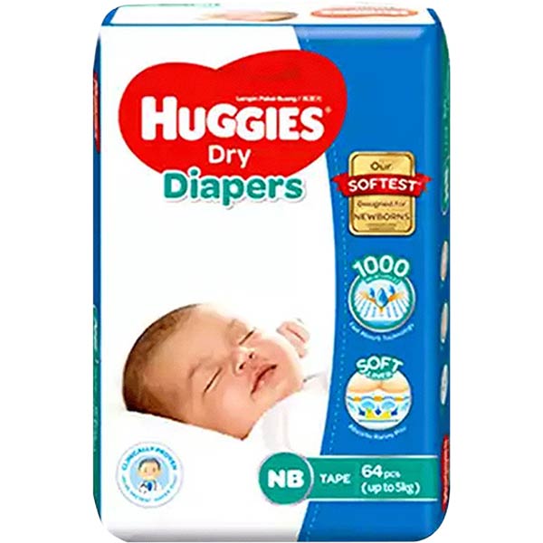 ,Huggies Dry Diapers New Born Baby-Beltobak