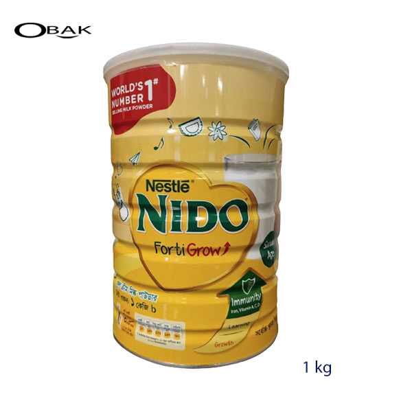 Nestle Nido Fortigrow Full Cream Milk Powder (Tin) 1 kg obak online shopping in bangladesh