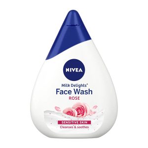 Nivea Face Wash Milk Delights Caring Rosewater Sensitive Skin 100ml,obak