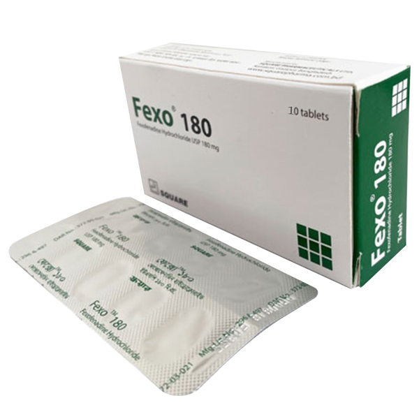 Fexo 180mg (Fexofenadine Hydrochloride ) 1x10 tablets